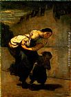 Honore Daumier Burden painting